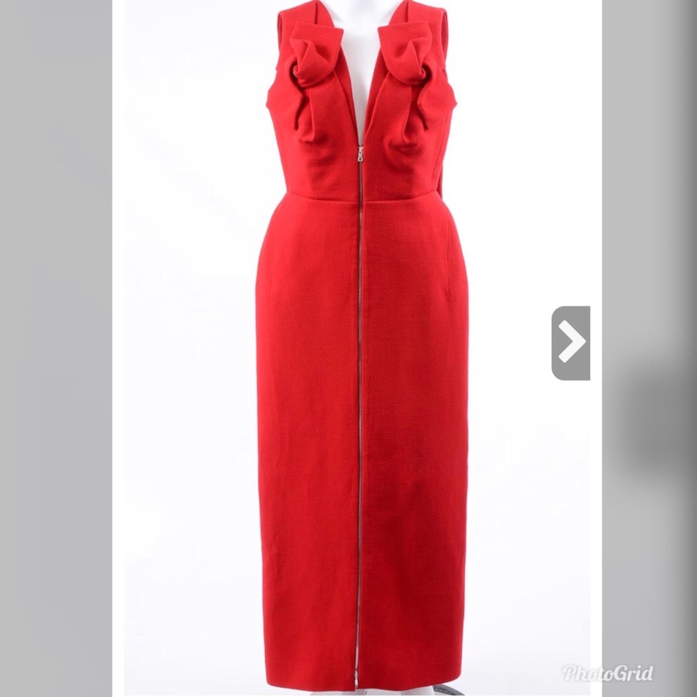 Delpozo Red scarlet dress in size 40. Size US 6/8